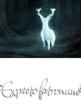 哈利波特周边守护神Expecto Patronum项链不掉色锁骨链学生学院