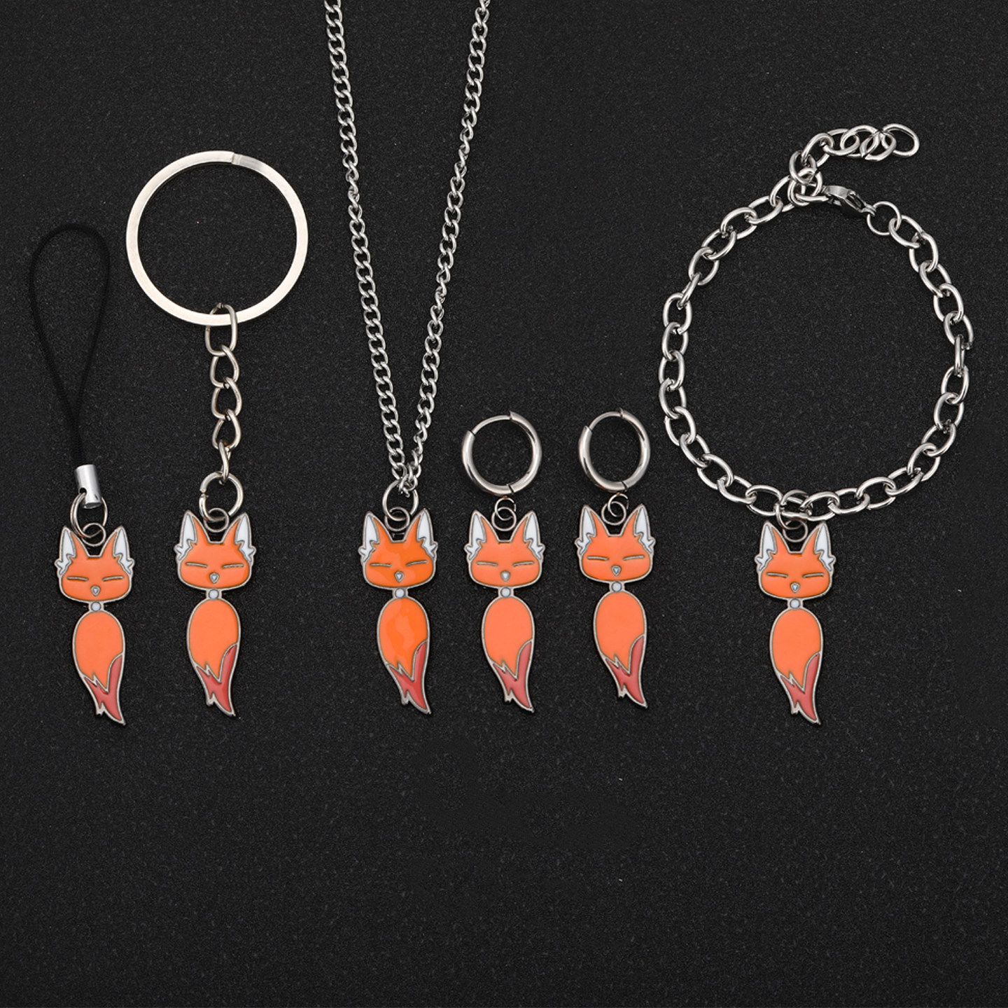 季少一朵朵同款小狐狸项链吊坠手链钥匙扣二次元COS不完全复刻