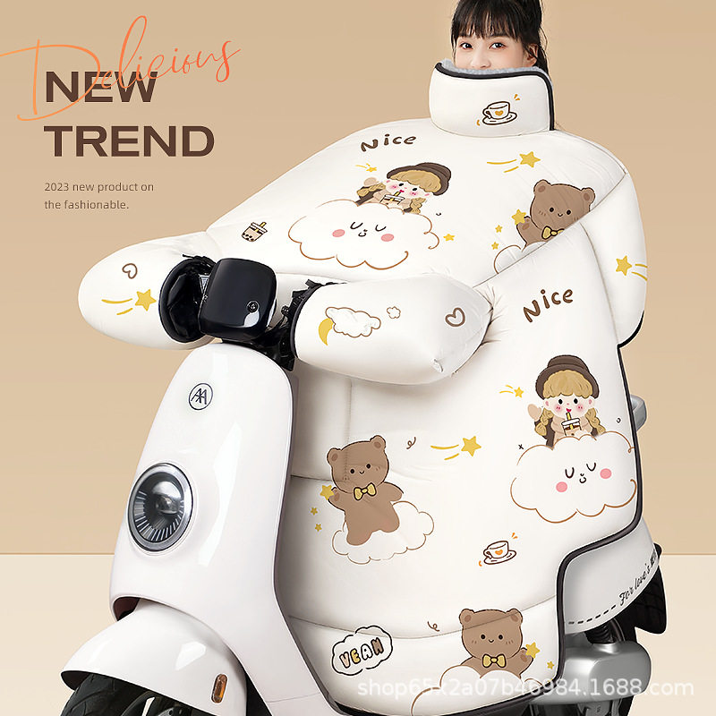 源厂电动车挡风被冬季加绒加厚挡雨保暖秋冬款