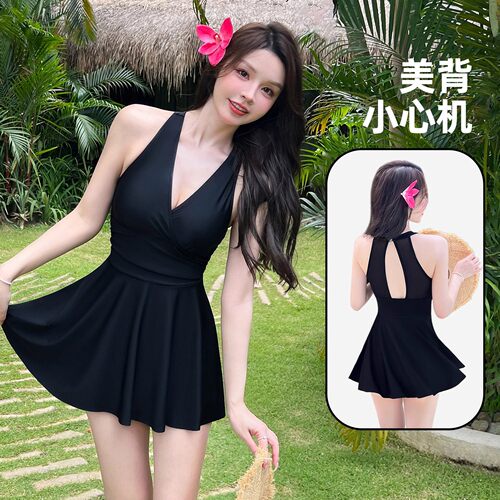 2025新款显瘦遮肚裙式连体泳衣