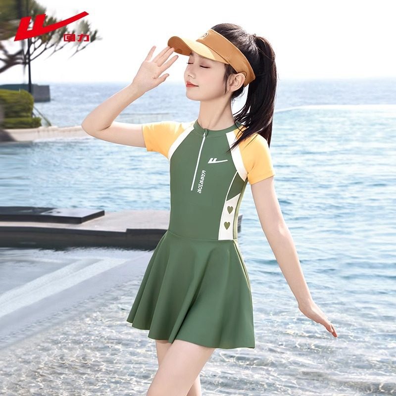 儿童泳衣女童连体2026新款女孩中大童泡温泉游泳馆专用游泳