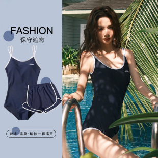 日系学生竞速泳衣女生连体三角游泳馆专用高级感2026年新款 泡温泉