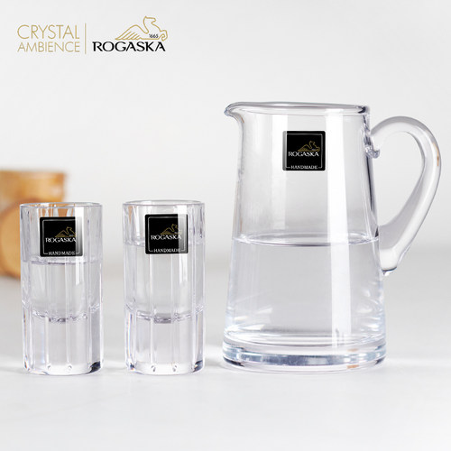 斯洛文尼亚进口ROGASKA奢华水晶玻璃家用2两白酒杯分酒器套装酒具