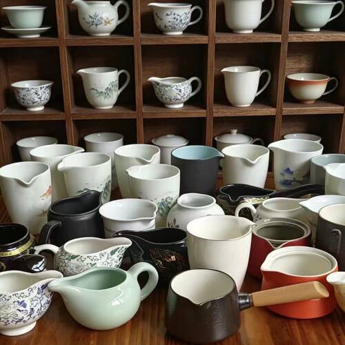 二级品公道杯材质款式大小随机茶室摆件装饰功夫茶具陶瓷鱼缸造景
