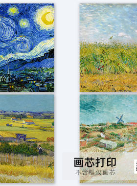 梵高星空油画装饰壁画向日葵画芯