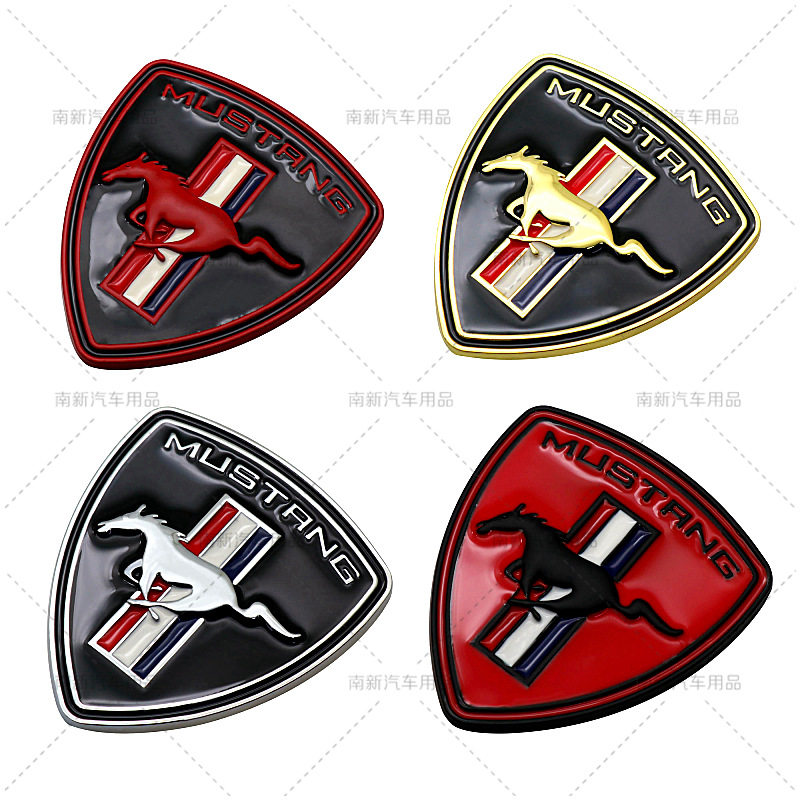 新款野马叶子板车贴 蒙迪欧野马改装车标飞马车身贴金属贴 尾标贴