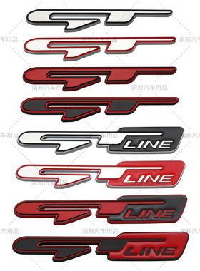 汽车GTline车标 适用于起亚GT LINE贴标 金属车贴