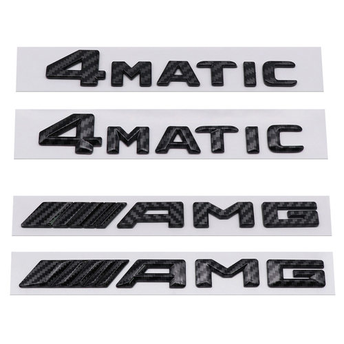 新款///AMG 4MATIC碳纤维字标 适用于奔驰后尾箱字标 奔驰AMG贴标
