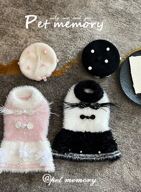 秋冬新款宠物衣服狗狗猫咪长袖毛衣马尔济斯比熊博美加绒毛绒外套