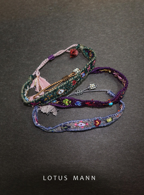 Wild thread 无拘束自由手工刺绣祈福友谊手链