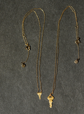 Be Cool.迷你钥匙银镀金项链