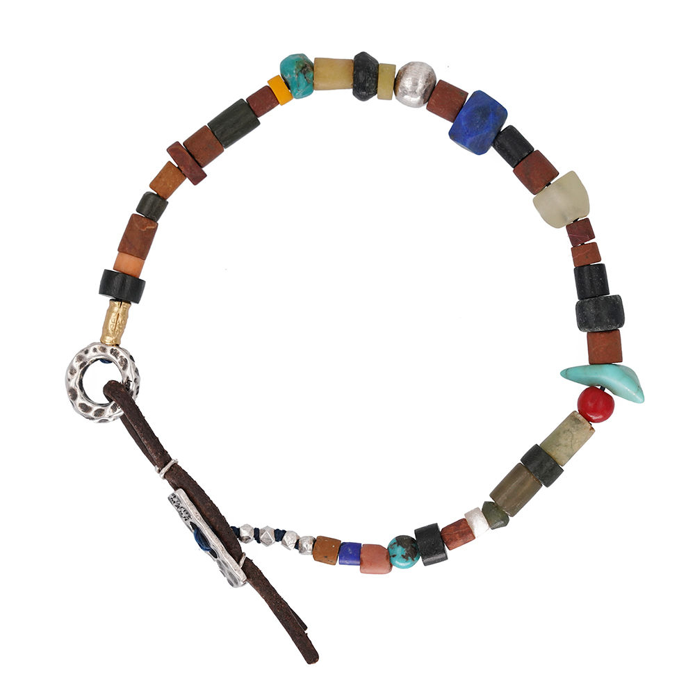 限量设计师系列.Ancient Gems.古董混合宝石手链 Lotus Mann