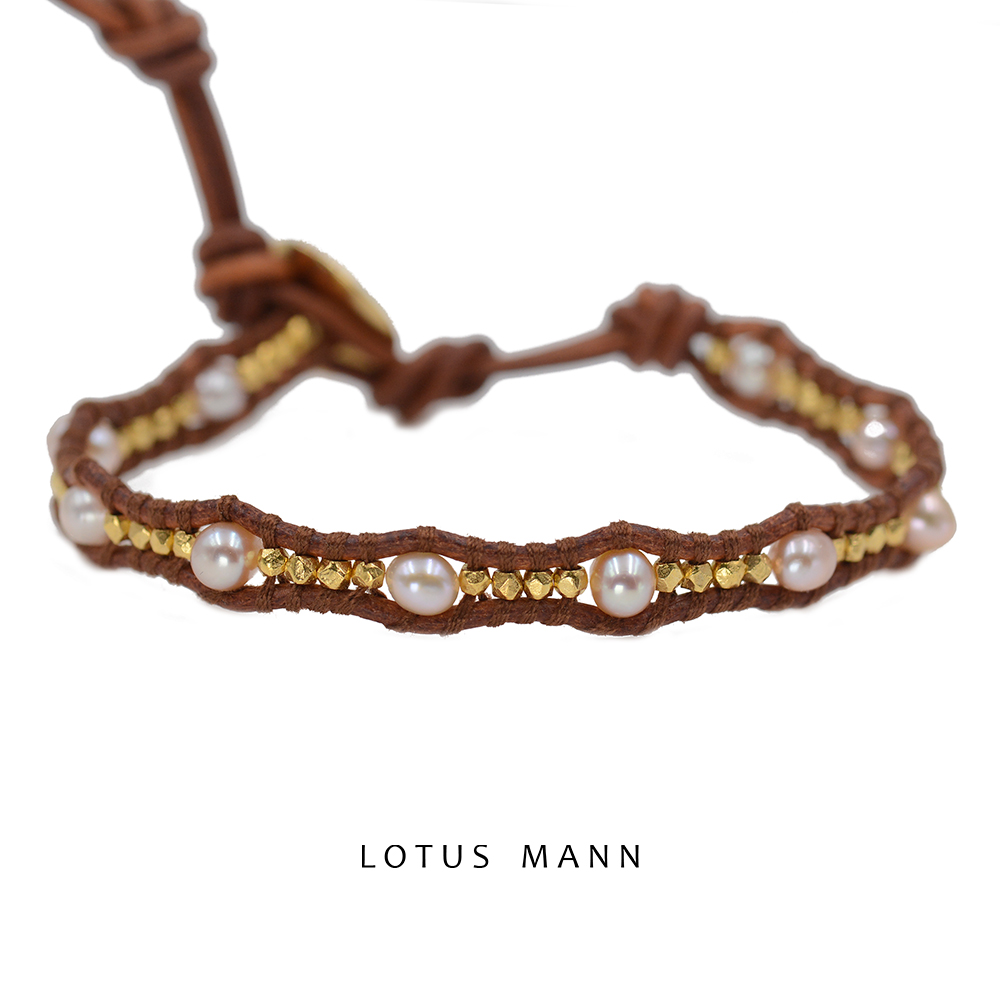 天然粉色淡水珍珠路塔斯曼