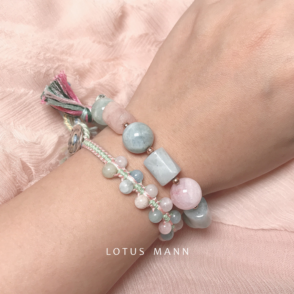 摩根的春天天然彩色女水晶小流苏