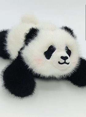 熊猫小公仔玩偶半月龄花花七仔福宝毛绒玩具女孩腕枕桌伴生日礼物