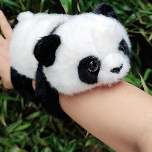 正版 旅游礼物 熊猫抱手腕啪啪圈毛绒玩偶自行车小公仔成都基地同款