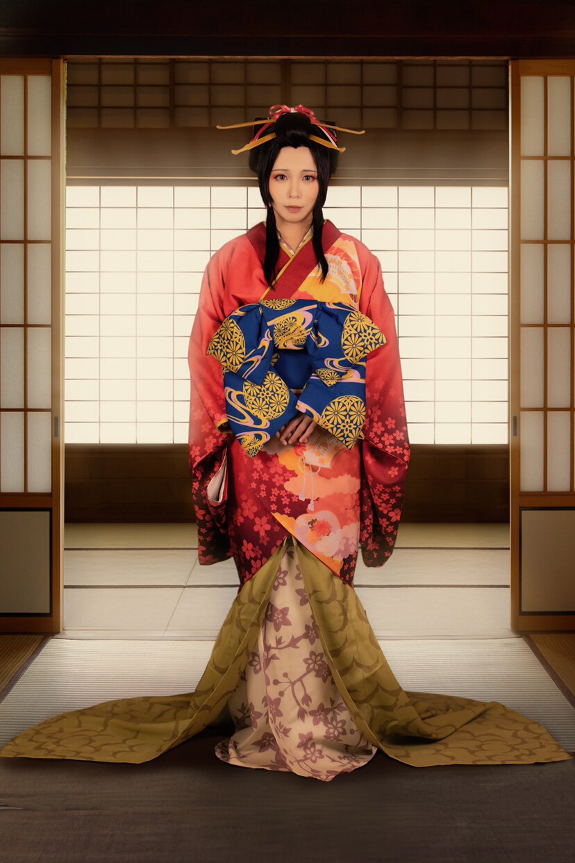 薄樱鬼 雪村千鹤cos花魁/艺妓和服cosplay服装