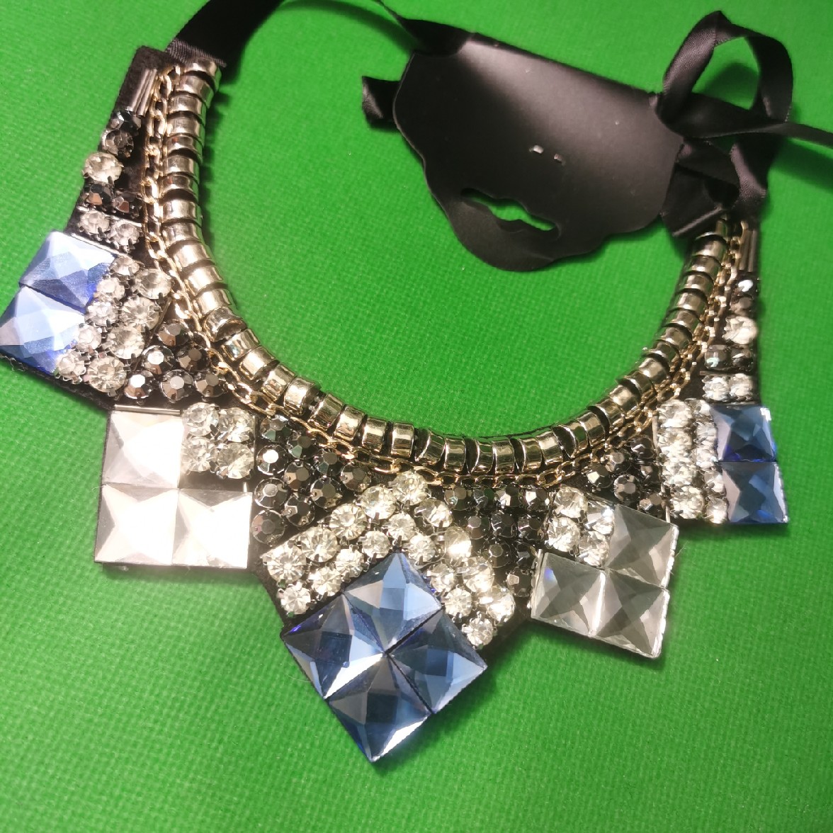 2019 KOREAN VERSION HANDMADE RHINESTONE FAKE COLLAR BIG DIAMOND SWEATER ACCESSORIES POPULAR NECKLACE DECORATIVE NECKLACE