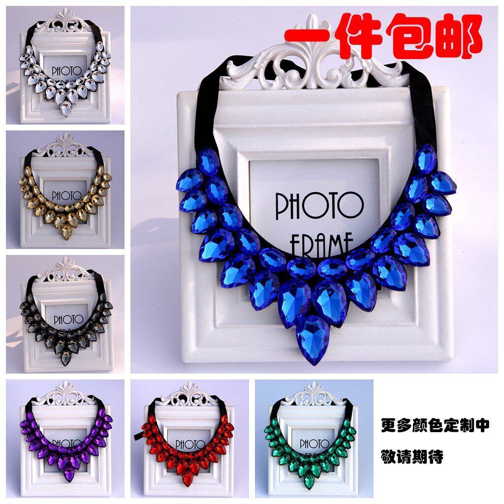 IMPORTED ACRYLIC FALSE COLLAR CLOTHING ACCESSORIES FALSE COLLAR SHORT EXAGGERATED HANGING ORNAMENT DECORATION NECKLACE CLAVICLE SILK COLLAR
