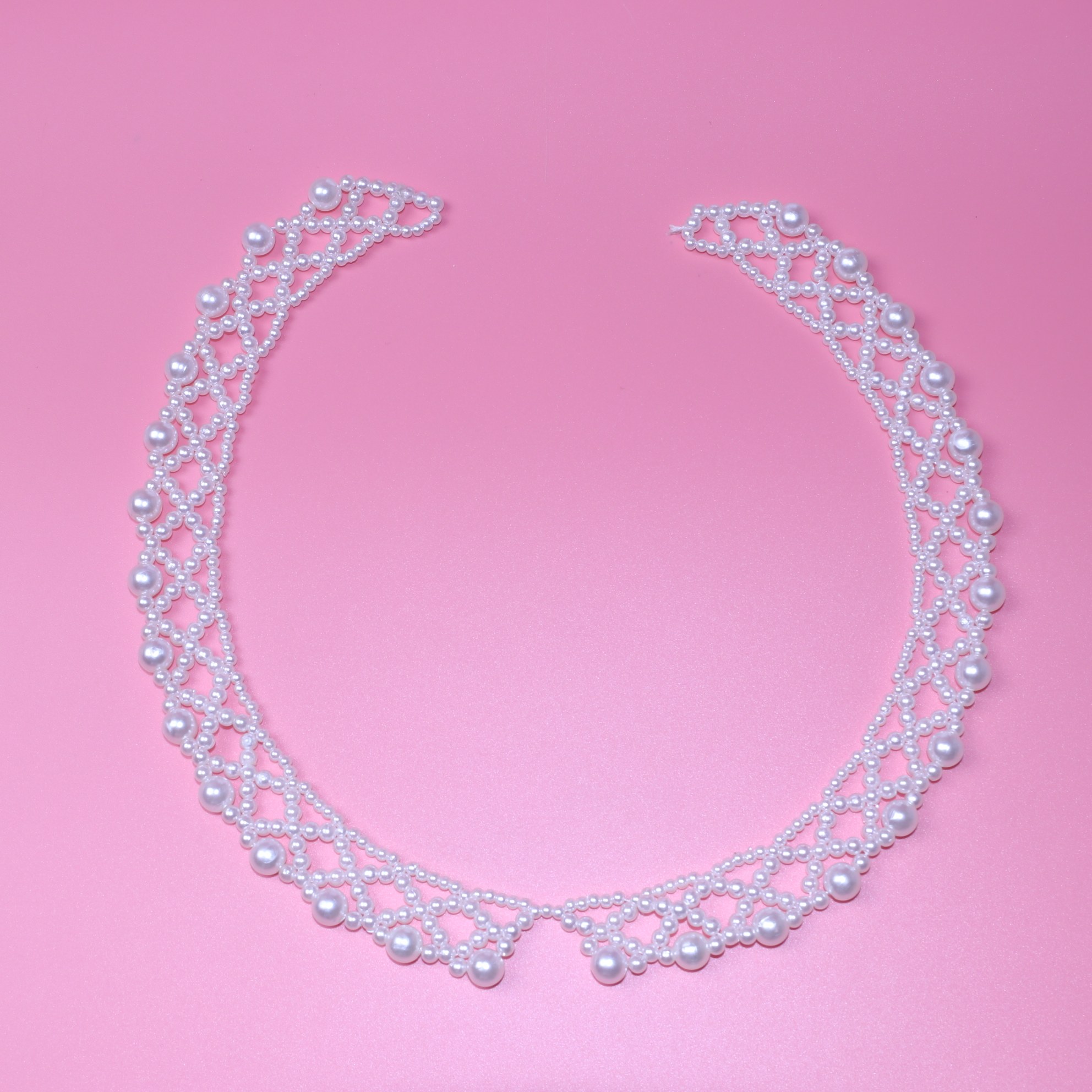 2019 EXQUISITE MULTI-LAYER HOLLOW PEARL DECORATION NECKLACE KOREAN VERSION JEWELRY SHORT CLAVICLE CHAIN FAKE COLLAR