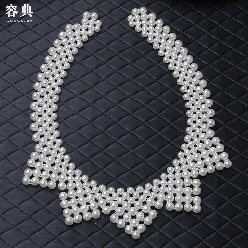 KOREAN VERSION FASHION AND VERSATILE JEWELRY PEARL FALSE COLLAR FALSE COLLAR HANGING ORNAMENT NECKLACE WOMENS SHORT CLAVICLE CHAIN