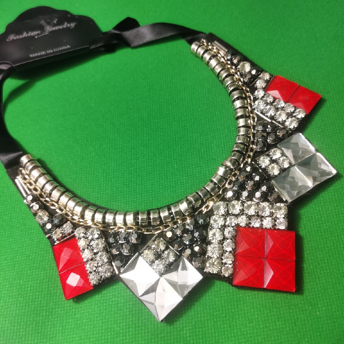 2019 KOREAN VERSION HANDMADE RHINESTONE FAKE COLLAR BIG DIAMOND SWEATER ACCESSORIES POPULAR NECKLACE DECORATIVE NECKLACE