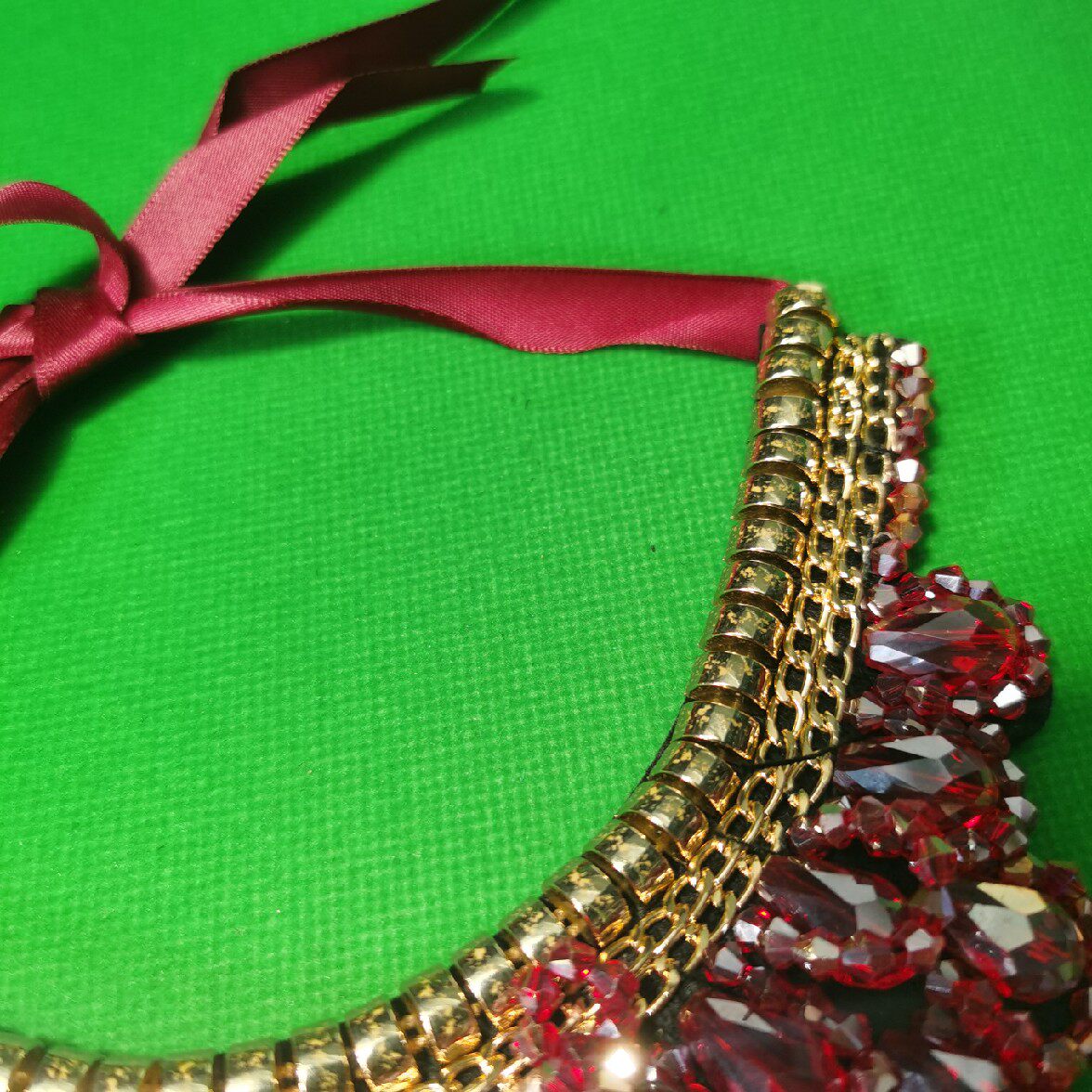 EUROPEAN AND AMERICAN TREND DECORATION FAKE COLLAR METAL VERSATILE DROP CRYSTAL SIMPLE FAKE COLLAR COLLAR COLLAR NECKLACE