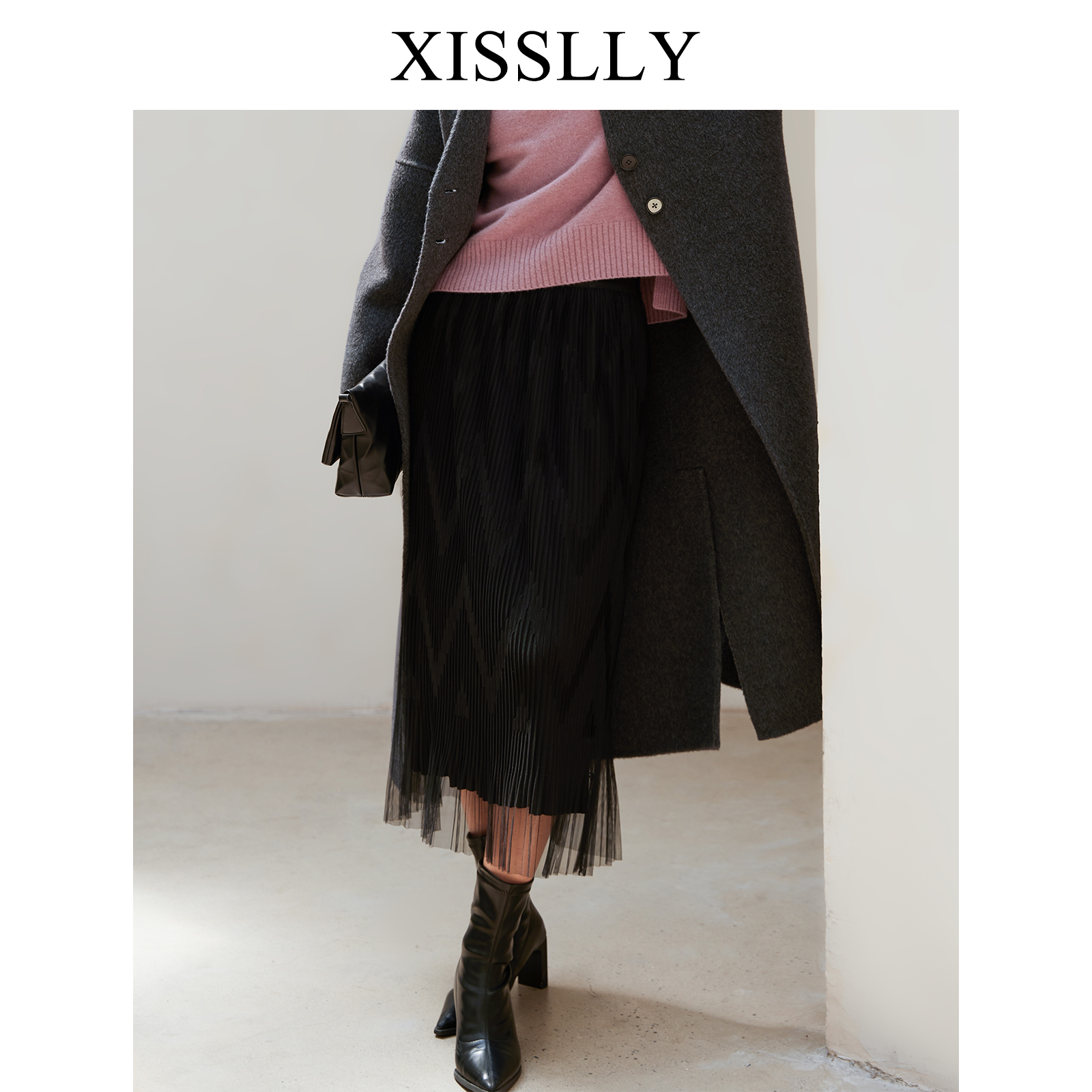 XISSLLY 2025冬款新品半裙239325132