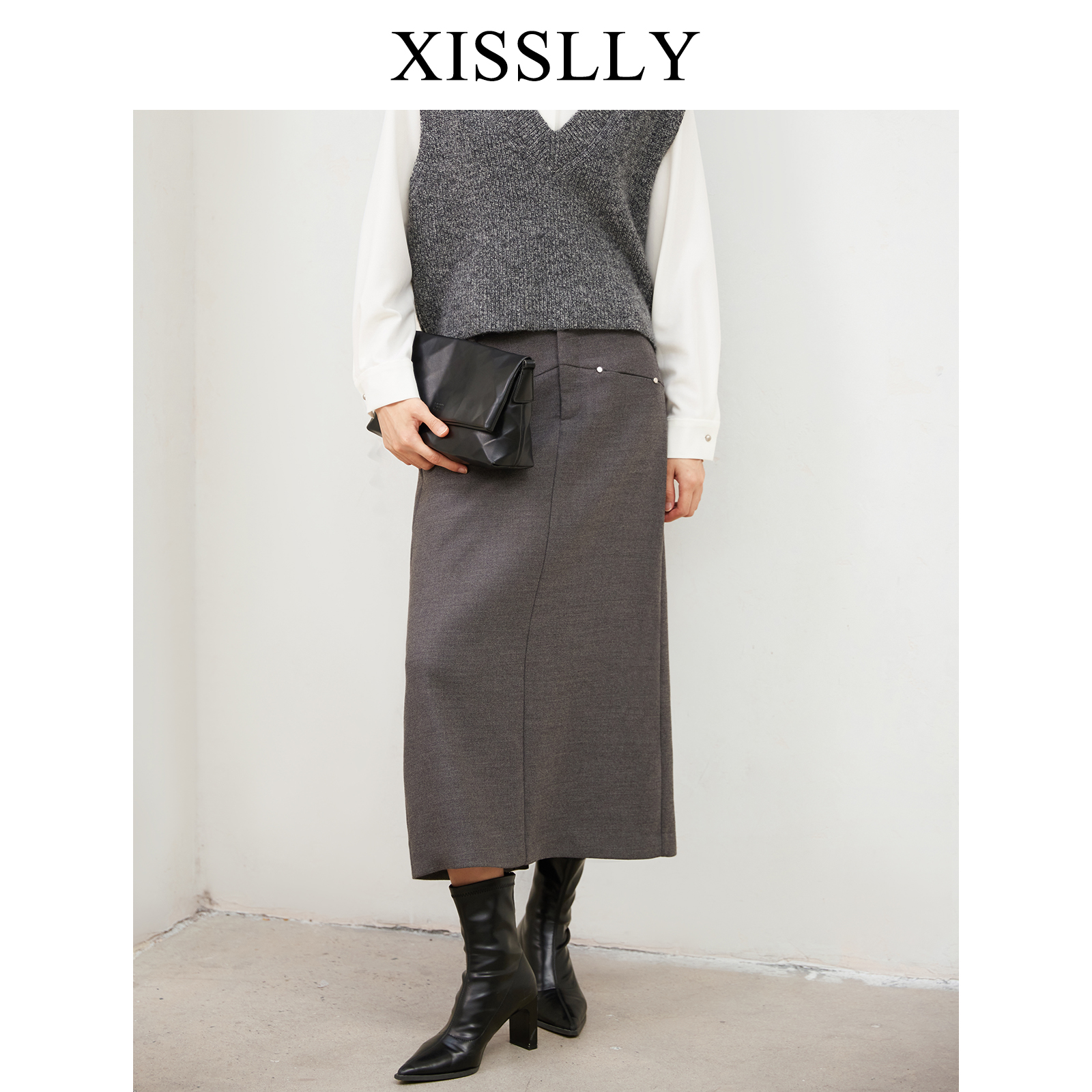 XISSLLY 2025冬款新品半裙239325221