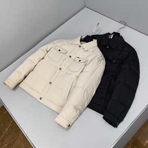 5801P365 25冬季新款 90%白鸭绒微阔翻领休闲羽绒服 控599图片