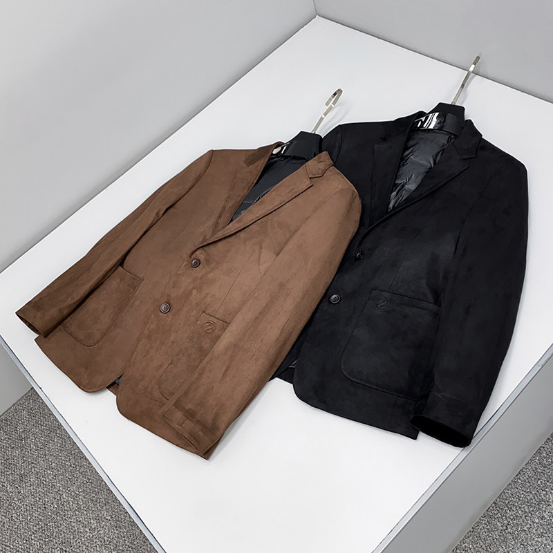 1538P36525冬新款90鹅绒鹿皮龙小西装羽绒服控558,男装西服套装,钱塘2019
