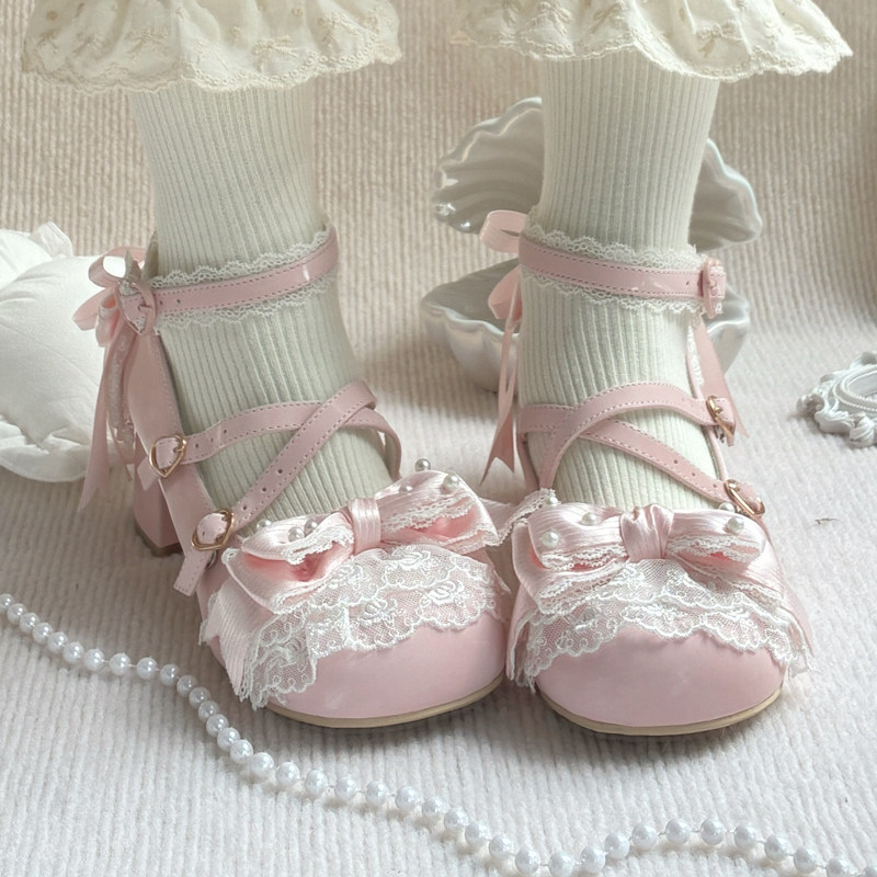 全款预约樱花告白月姬兔lolita原创蝴蝶结圆头中跟洛丽塔花嫁女鞋,模玩/动漫/周边/娃圈三坑/桌游,lolita洛丽塔鞋类,淘宝优惠券,粉丝福利购,淘宝优惠卷