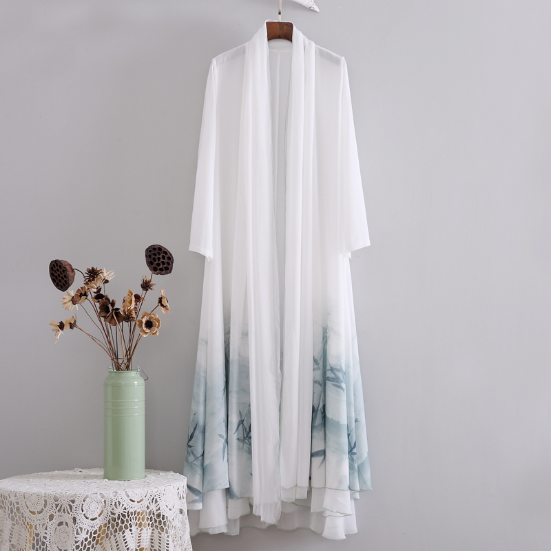 改良汉服女外披开衫佛笑缘女装禅修服禅服长裙中式上衣茶服防晒衣|ruв категории Женская одежда, костюм/национальная одежда/театр костюм, костюм/китайский стиль одежды, пальто - от Buy2taobao.com для оказания профессиональной услуги покупки агента Taobao