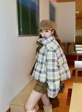 Awake girl美少女品牌羽绒服女短款连帽加厚白鸭绒运动个性外套