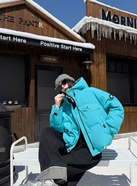 Awake girl欧洲站24冬款时尚连帽白鹅绒冲锋衣外套三防保暖羽绒服