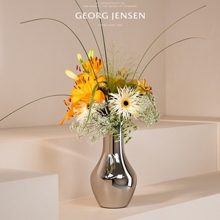 客厅摆件干花瓶插花乔迁礼物斜口鲜花器 Georg Jensen乔治杰生欧式