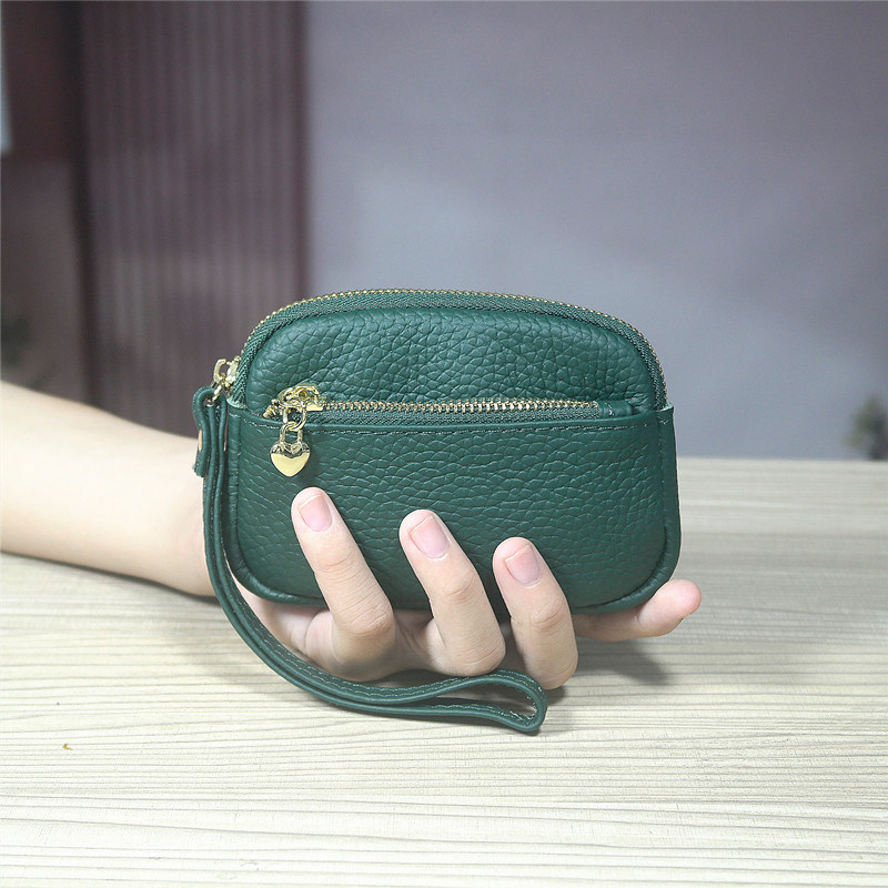 真皮精致手腕钱包女2023新款时尚迷你硬币钥匙卡包纯色多层零钱包,箱包皮具/热销女包/男包,钱包,淘宝优惠券,粉丝福利购,淘宝优惠卷