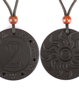 quantum pendant火山石负离子数字牌数字牌 5g防辐射吊坠项链