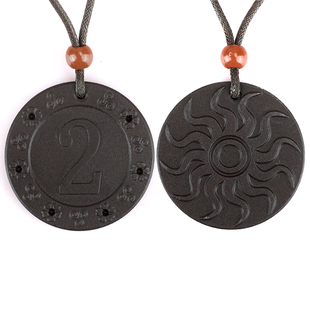 quantum pendant火山石负离子数字牌数字牌 5g防辐射吊坠项链