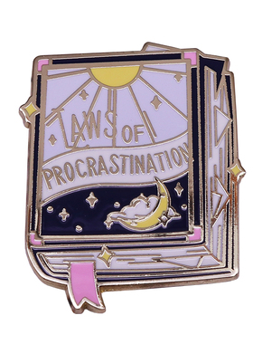 laws of procrastination Pins, badges Brooch