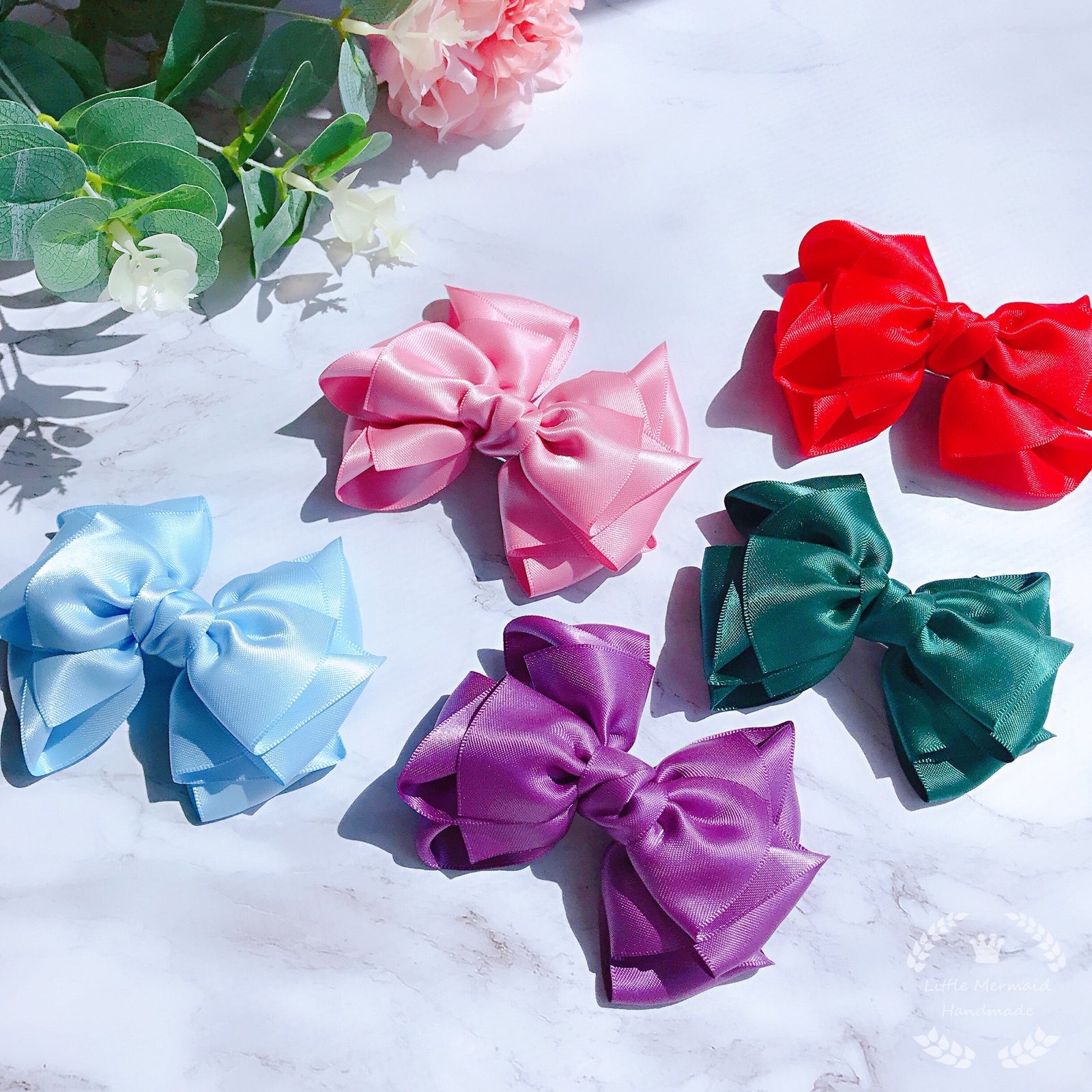 小人鱼手作少女儿童亲子发饰手缝韩式多层蝴蝶结发夹头饰礼盒包邮,童装/婴儿装/亲子装,发饰,淘宝优惠券,粉丝福利购,淘宝优惠卷