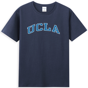 UCLA加利福尼亚大学洛杉矶分校T恤 班服圆领短袖纪念夏季休闲体恤