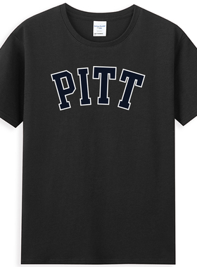 新品PITT匹兹堡大学T恤班服校园纪念品毕业短袖纯棉休闲聚会t