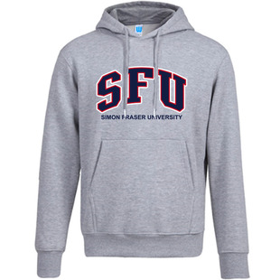 西蒙菲莎大学SFU卫衣套头Clan连帽青少年加绒加厚冬季 外套藏青