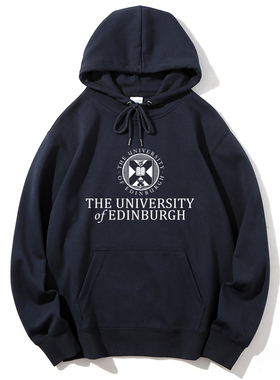 新品Edinburgh爱丁堡大学服连帽套头加绒厚款宽松卫衣男女款聚会