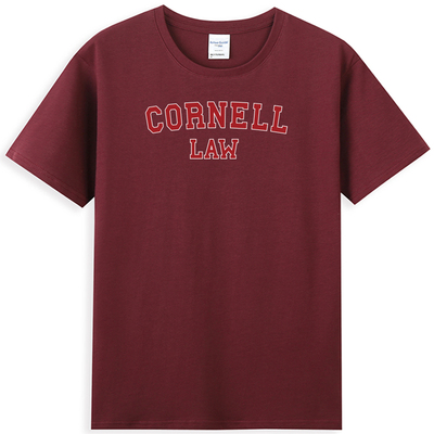 康奈尔法学院Cornell Law夏季新款短袖T恤男生bf情侣半袖夏令营