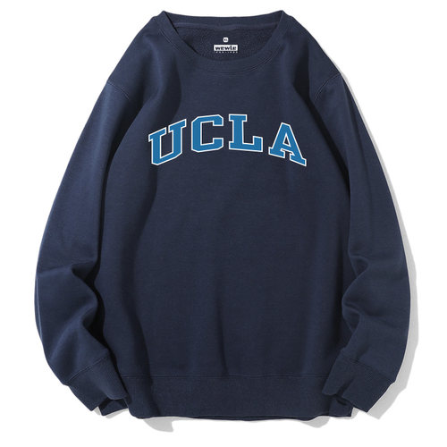 UCLA加利福尼亚大学洛杉矶分校纪念品班服校服留学生圆领加绒卫衣