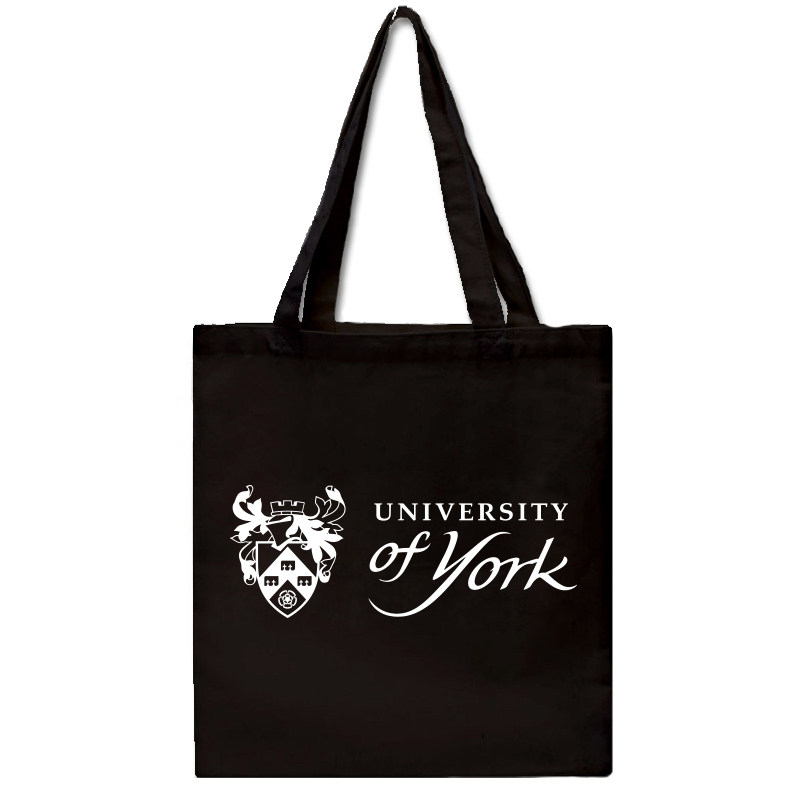 新品York约克大学YU帆布包单肩手提帆布袋纪念品女中号有拉链定制