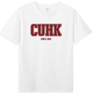 CUHK字母版香港中文大学T恤 港中大夏季班服毕业纪念品纯棉短袖