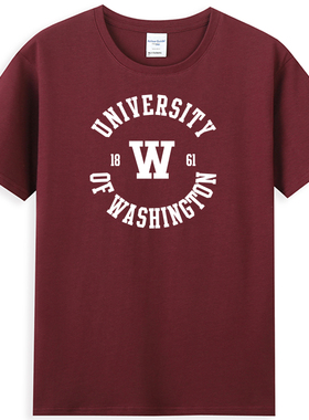 美国大学T恤 华盛顿大学UNIVERSITY OF WASHINGTON文化衫留学生